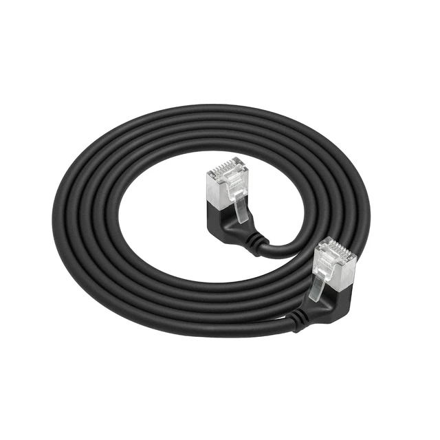 Alt view image 6 of 7 - ACT CAT6A Network Cable 90° Angled U/FTP LSZH LAN Cable Thin 3.6 mm Slimline, Flexible Ethernet Cable with RJ45 Connector, for Use in Data Centres, 1.5 Metres, Down DA5951