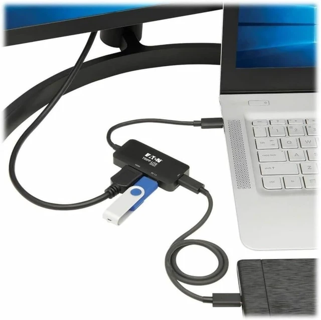 Alt view image 2 of 4 - Tripp Lite USB-C Multiport Adapter, HDMI 4K, USB-A 3.1 Gen 1, USB-C PD 3.0 with PD 100W Charging, HDR, USB-C Adapter (U444-06N-H4UBC2)