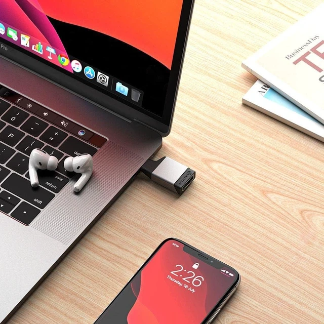 Alt view image 2 of 3 - ALOGIC USB C to DisplayPort Mini Adapter 4K@60Hz Compatible with MacBook Pro, Air, Pixel Book, XPS, Surface, Galaxy, iPad Pro, Air 2020 and More (Thunderbolt Compatible)
