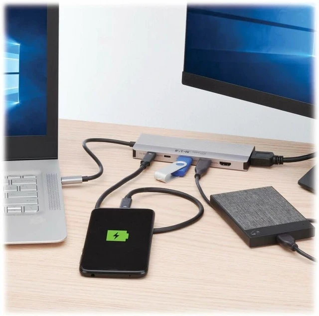 Alt view image 2 of 7 - Eaton Tripp Lite series USB4 Dock Dual Monitor - 8K@30Hz or 4K@144Hz HDMI & USB-C Video, 10 Gbps USB Hub 3.2 Gen 2 Ports (USB-A & USB-C), 100W PD Charging, Plug-and-Play, 1-Year Warranty (U442-DOCK26)