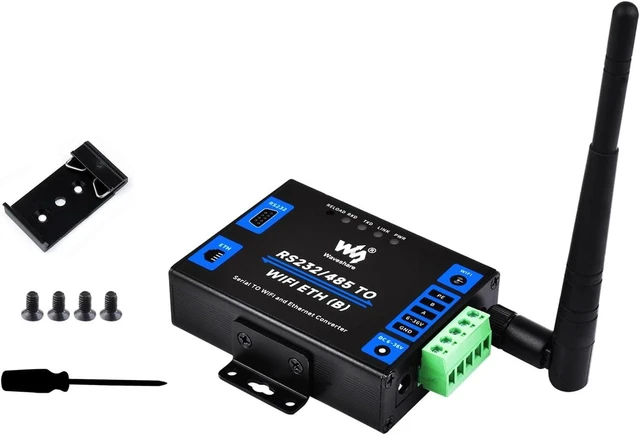 Main image of RS232/485 to WiFi Ethernet Serial Server Converter, Modbus Gateway, MQTT Gateway, Support Serial to WIFI, Serial to Ethernet, Ethernet to WIFI, Serial to HTTPD Client etc. DC 6~36V Power Supply