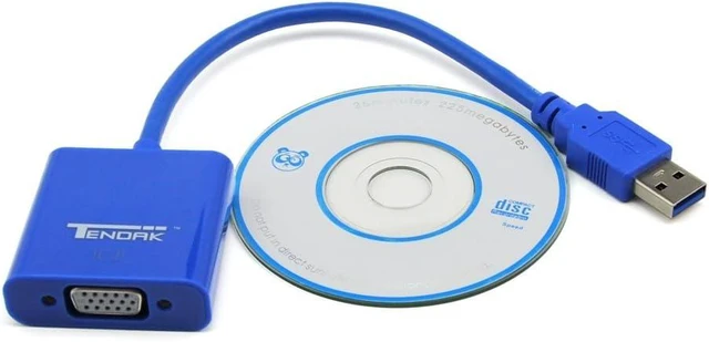 Alt view image 3 of 5 - Tendak USB 3.0 to VGA Cable Video Graphic Card Display External Adapter for Windows 7 8