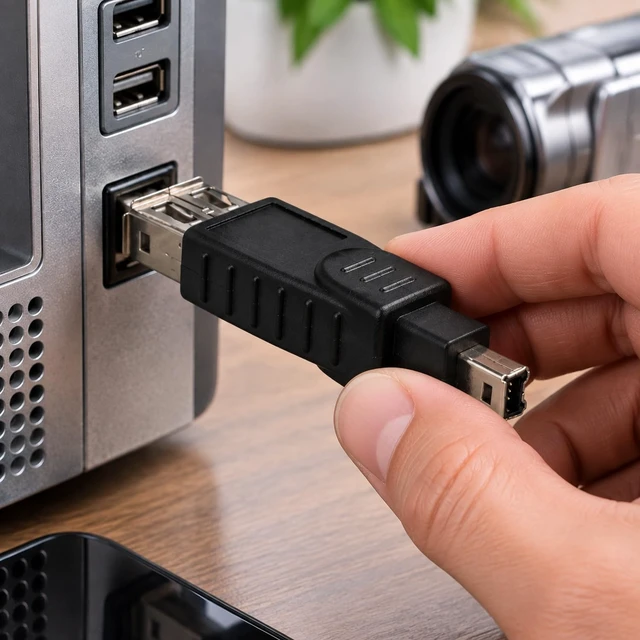 Alt view image 4 of 5 - SANOXY Cables and Adapters; 4 Pack of IEEE 1394a FireWire 6-pin Female to 4-pin Male Adapter