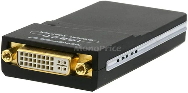 Alt view image 2 of 5 - Monoprice USB 2.0 to DVI Display Adapter (106038)