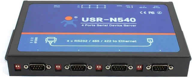 Alt view image 2 of 7 - 4 Serial Port RS232/RS485/RS422 to Ethernet Converter