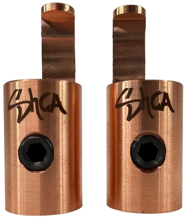 Alt view image 2 of 7 - Sky High Car Audio 1/0 to 4 Gauge Amplifier Input Reducers Aluminum or Copper Amp Input Adapters with Set Screw Wire Retention Sold as Pair (Copper)