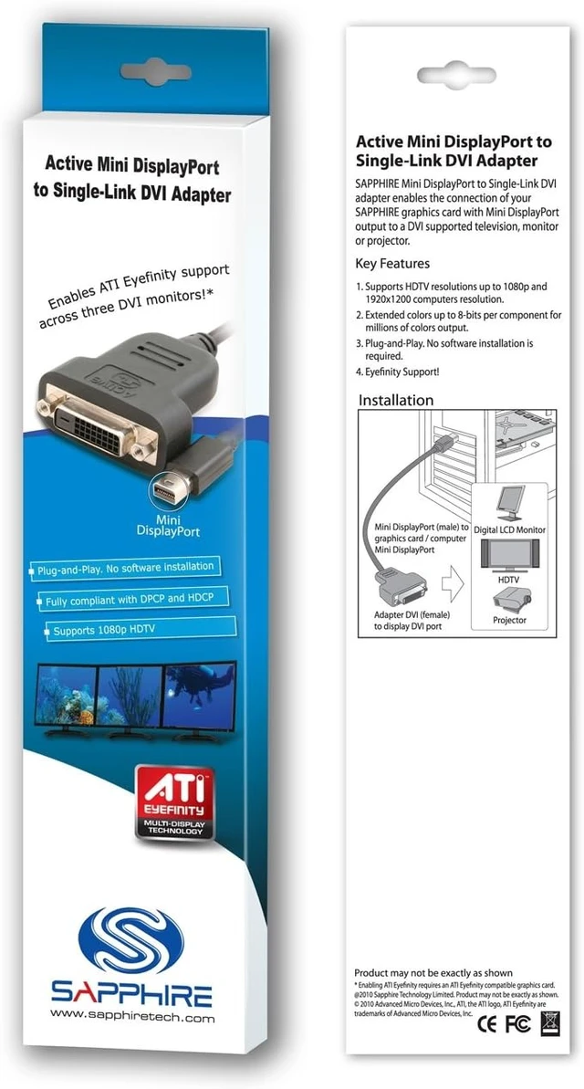 Alt view image 3 of 3 - Sapphire Video Adapter (100925)