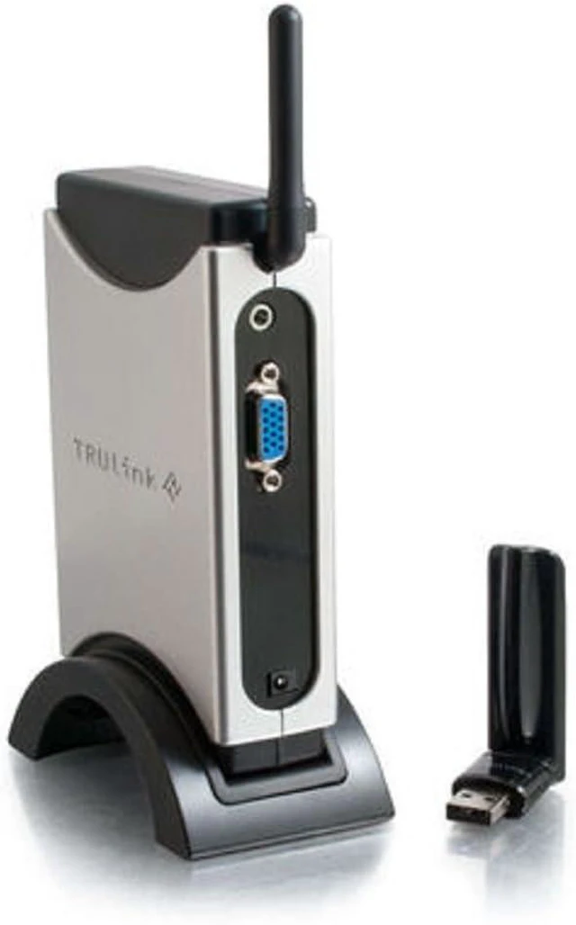 Alt view image 4 of 4 - C2G/Cables to Go Trulink Wireless USB to VGA+3.5mm Audio Kit, Black/Silver (29355)