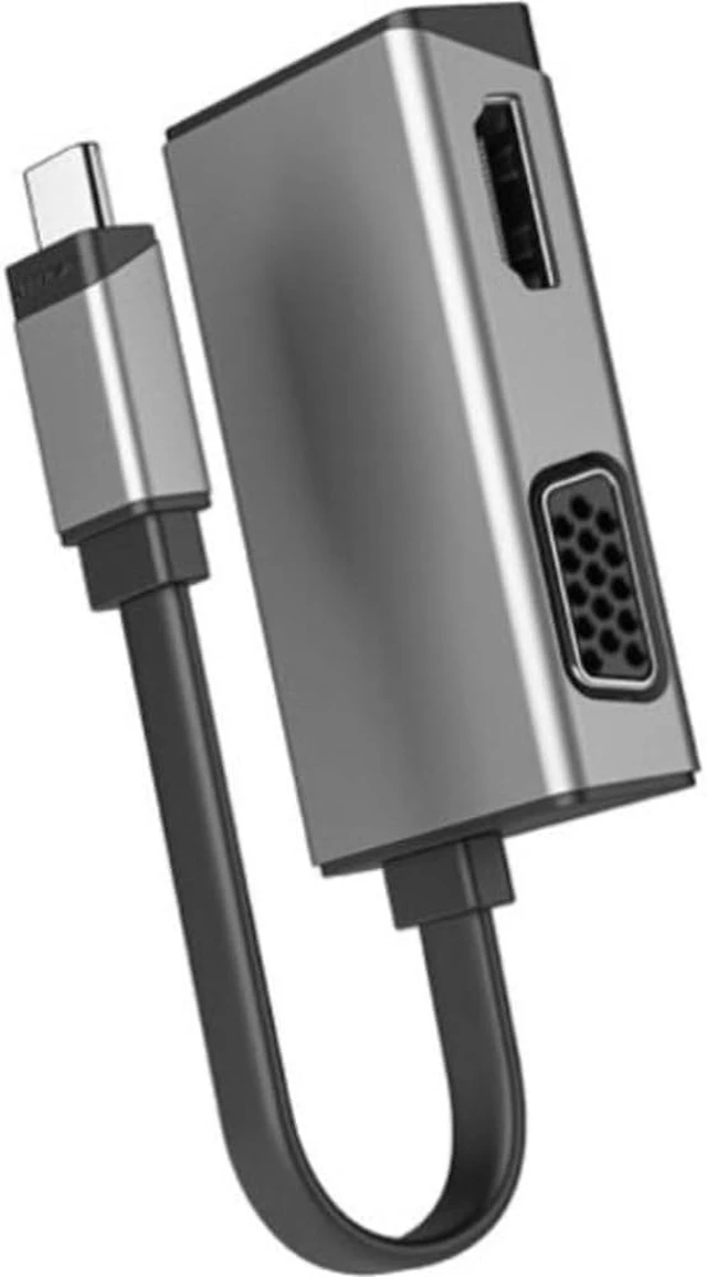 Alt view image 3 of 7 - ALOGIC MagForce Duo Play 2-in-1 Adapter - USB-C to HDMI & VGA