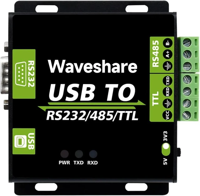 Main image of Waveshare FT232RL/CH343G USB to RS232/485/TTL Interface Converter Industrial Isolation