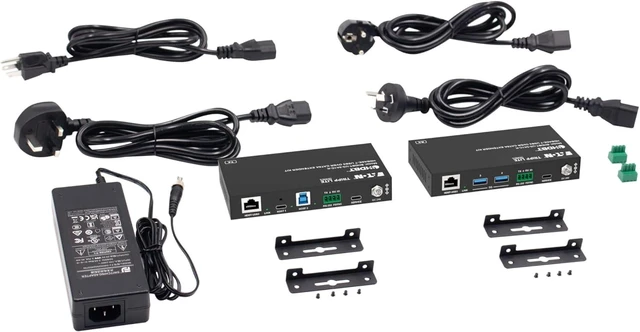 Alt view image 5 of 7 - Eaton Tripp Lite Series HDBaseT 5 Gbps USB Extender Over Ethernet Transceiver and Receiver 328ft / 100m, 1 USB-C + 2 USB-A, USB 3.2 Gen 1, Cat6, Plug-and-Play, 1-Year Warranty (BHDBT-U3-3A1C-K)