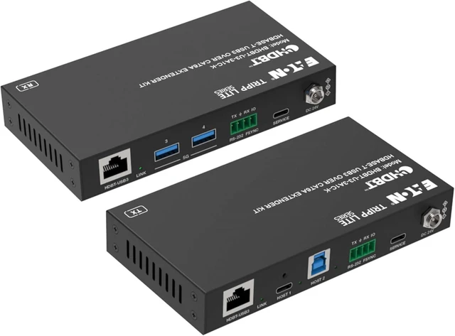 Alt view image 6 of 7 - Eaton Tripp Lite Series HDBaseT 5 Gbps USB Extender Over Ethernet Transceiver and Receiver 328ft / 100m, 1 USB-C + 2 USB-A, USB 3.2 Gen 1, Cat6, Plug-and-Play, 1-Year Warranty (BHDBT-U3-3A1C-K)