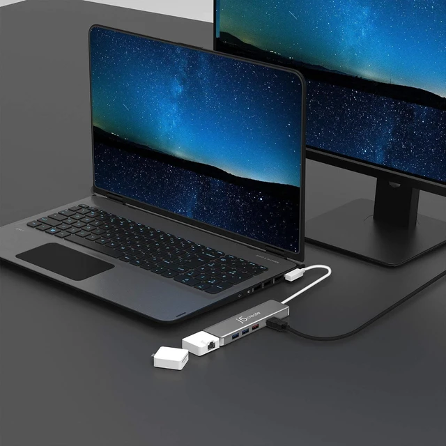 Alt view image 5 of 6 - J5Create USB-C Modular Multi-Adapter with 2 Detachable Kits - Featuring SuperSpeed+ USB 3.1 Gen 2 with Data Transfer speeds up to 10 Gbps, Windows/macOS/Chrome OS Compatible