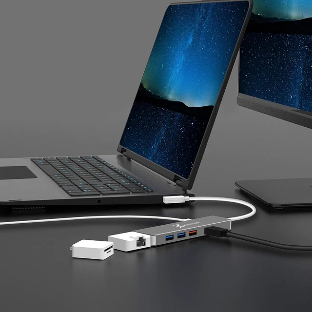 Alt view image 6 of 6 - J5Create USB-C Modular Multi-Adapter with 2 Detachable Kits - Featuring SuperSpeed+ USB 3.1 Gen 2 with Data Transfer speeds up to 10 Gbps, Windows/macOS/Chrome OS Compatible