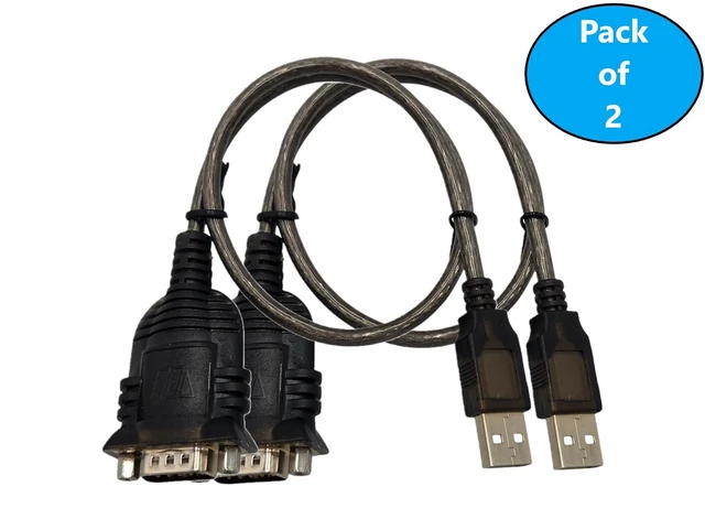 Alt view image 2 of 5 - MICRO CONNECTORS USB 2.0 A-Male to DB9-Male Serial Adapter 2-Pack