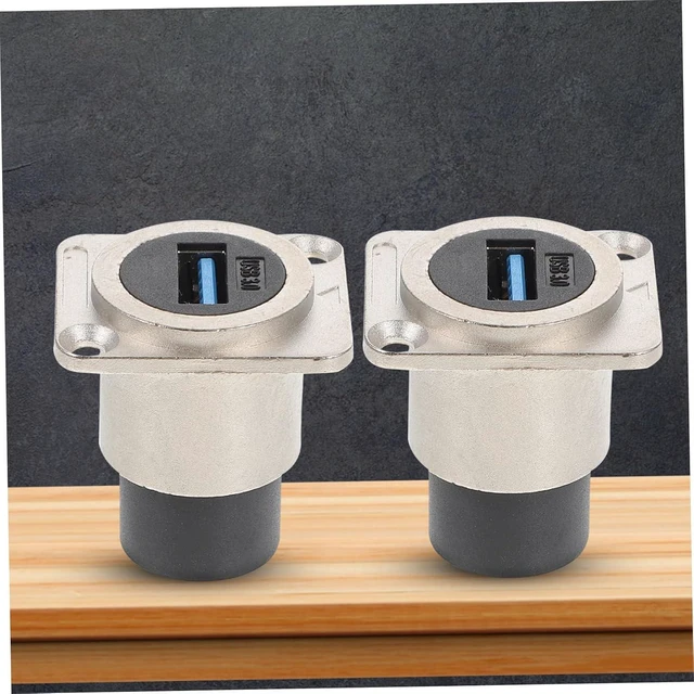 Alt view image 2 of 7 - OSALADI 10pcs USB Connector for Industrial Equipment USB Panel Mount Pass Through Adapter Data Transfer