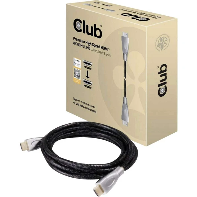 Alt view image 2 of 4 - Club 3D Premium High Speed HDMI 2.0 4K60Hz UHD Cable 3 Metres