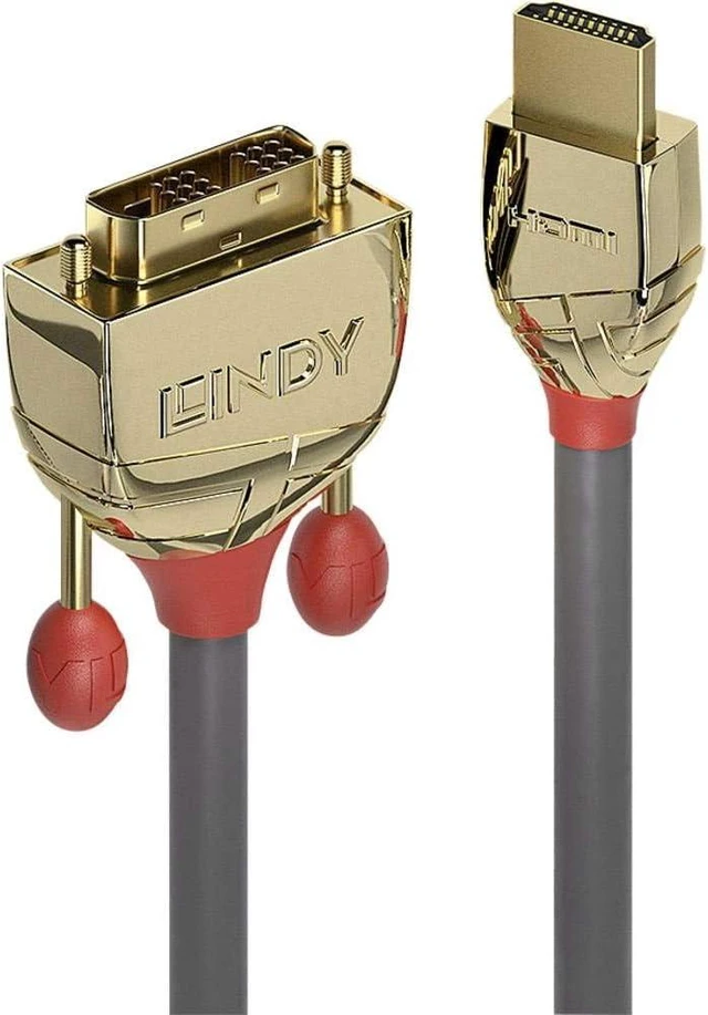 Alt view image 2 of 3 - LINDY 3m HDMI to DVI-D Cable, Gold Line