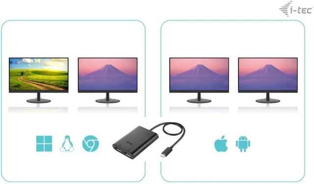 Alt view image 4 of 4 - I-TEC USB C to Dual DPI 4K/ 60Hz