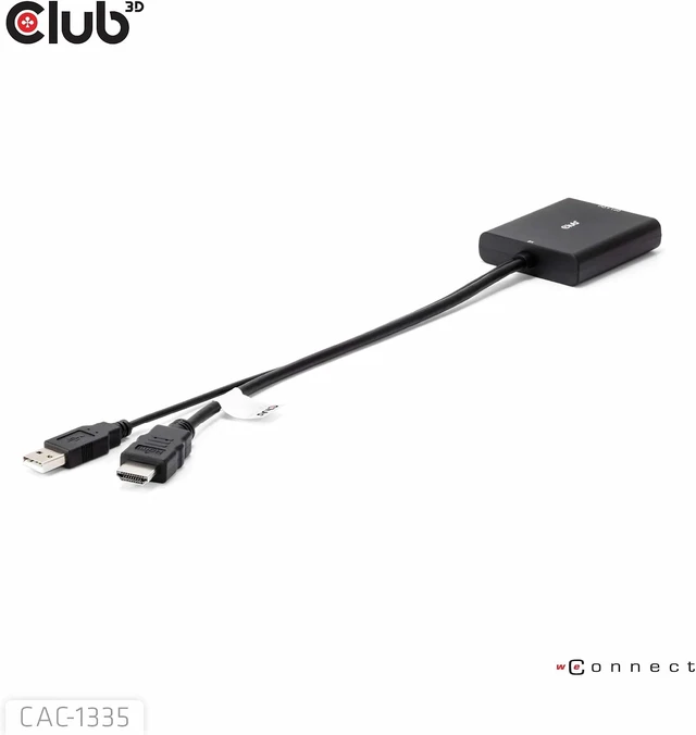 Alt view image 7 of 7 - Club 3D CAC-1335 HDMI+ Micro USB to DisplayPort 4K120Hz or 8K30Hz M/B Active Adapter