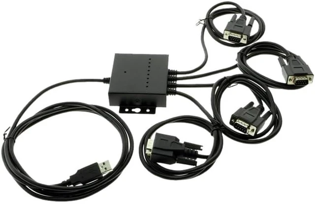 Alt view image 2 of 4 - USB 4-Port Serial Adapter/USB 2.0 Quad Port Serial DB9 RS-232
