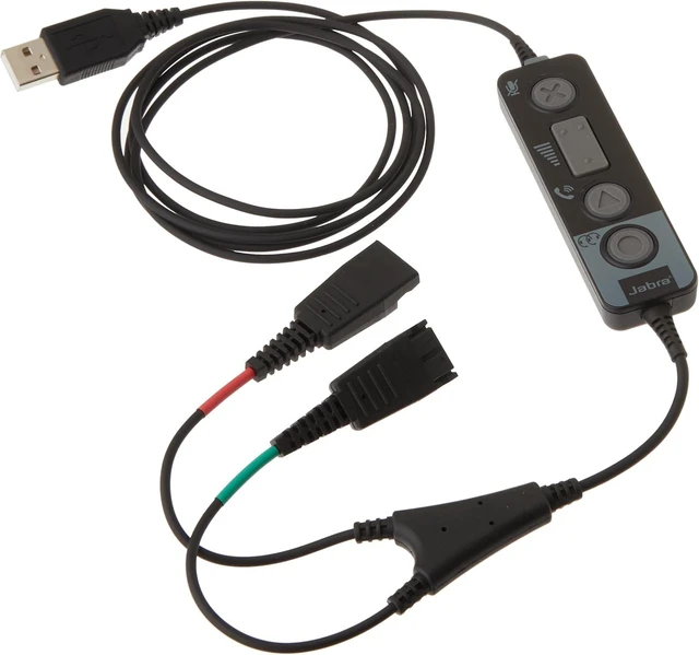 Alt view image 2 of 6 - Jabra 265-09 Link 265 USB/QD Training Cable, Black