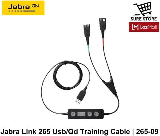 Alt view image 4 of 6 - Jabra 265-09 Link 265 USB/QD Training Cable, Black