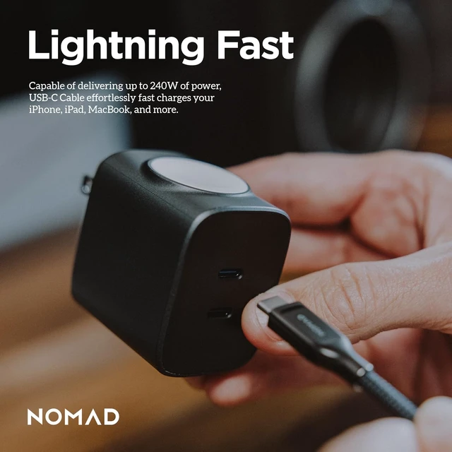 Alt view image 3 of 7 - NOMAD USB-C Cable Carbide V3, 1.5M USB-C Built with Kevlar®, USB Type C to USB Type C Cable Fast Charging