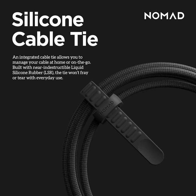 Alt view image 7 of 7 - NOMAD USB-C Cable Carbide V3, 1.5M USB-C Built with Kevlar®, USB Type C to USB Type C Cable Fast Charging