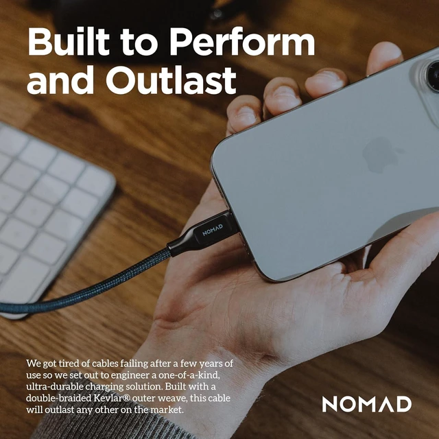 Alt view image 5 of 7 - NOMAD USB-C Cable Carbide V3, 1.5M USB-C Built with Kevlar®, USB Type C to USB Type C Cable Fast Charging