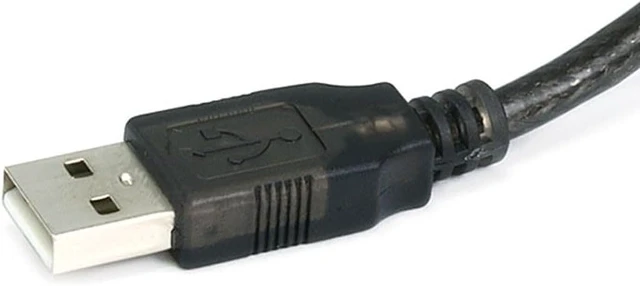 Alt view image 2 of 6 - Monoprice USB-A to USB-B 2.0 Cable - Active 28/24AWG Black 49ft