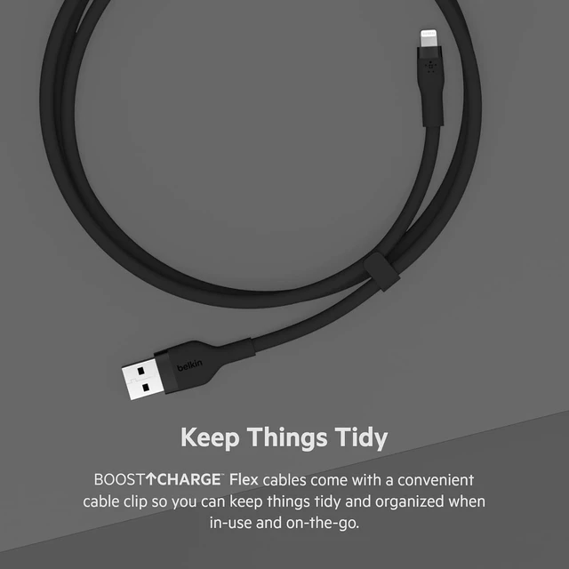 Alt view image 2 of 6 - Belkin USB A to Lightning Cable 2 Pack, 9.9ft Fast iPhone Charger Cord