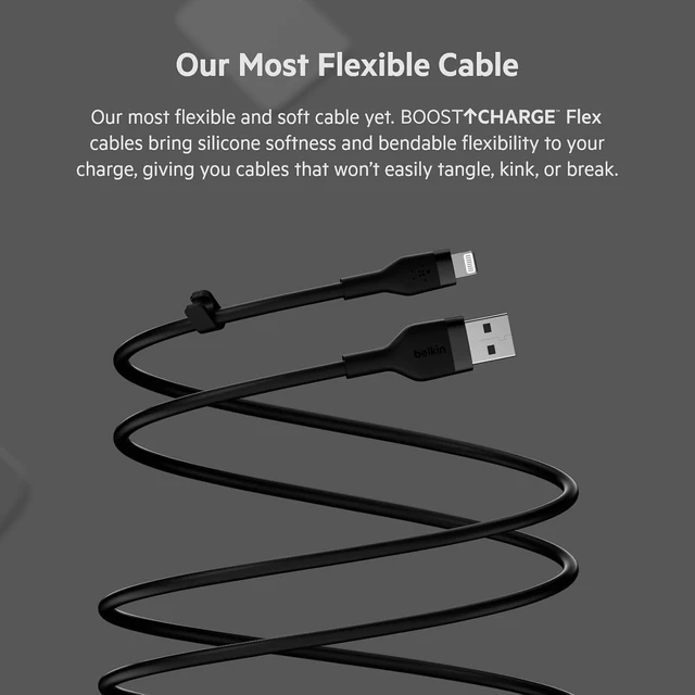 Alt view image 4 of 6 - Belkin USB A to Lightning Cable 2 Pack, 9.9ft Fast iPhone Charger Cord