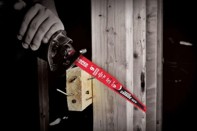 Alt view image 2 of 3 - Diablo Amped Demo Demon Carbide Teeth Reciprocating Saw Blades - 9", 3-Pack