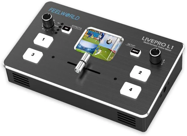 Alt view image 4 of 6 - FEELWORLD LIVEPRO L1 Multi-format Video Mixer 4 x HDMI inputs multi camera production real time live streaming