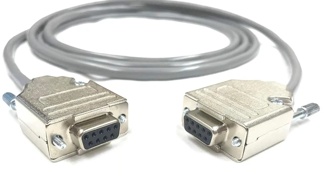 Main image of Custom Cable Connection 40 Foot DB9 Female to Female RS232 Serial Cable - 24 AWG with Grey PVC Jacket - Made in USA