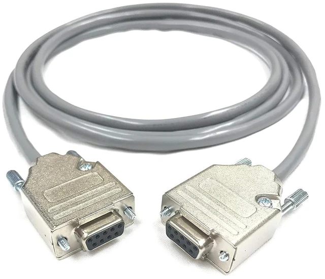Alt view image 2 of 4 - Custom Cable Connection 40 Foot DB9 Female to Female RS232 Serial Cable - 24 AWG with Grey PVC Jacket - Made in USA
