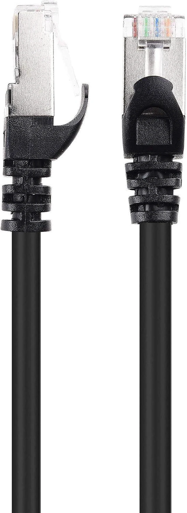 Alt view image 4 of 7 - Cable Matters Snagless Long Cat6A (SSTP, SFTP) Shielded Ethernet Cable in Black 75 ft & Cat6 Ultra Thin Ethernet Cable 50 ft