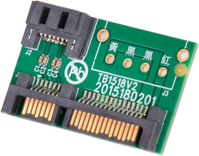 Alt view image 2 of 3 - U-Reach SATA to SATA DOM 7th pin with Power Adapter(P1049-2), 2-Pack