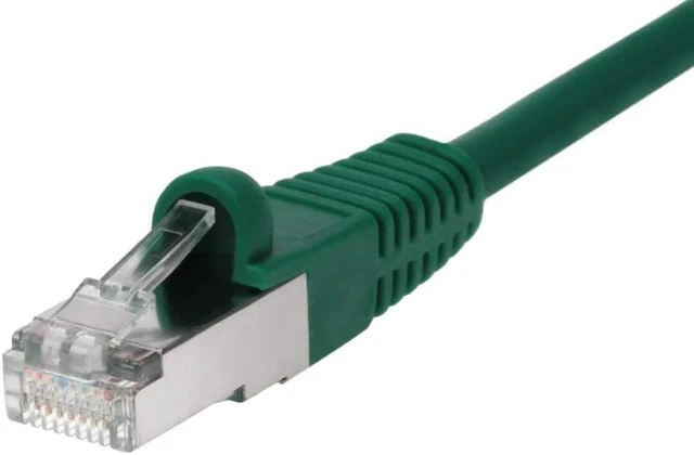 Alt view image 2 of 2 - SF Cable, 150ft Shielded Cat5E 350MHz Molded Patch Cable, Green