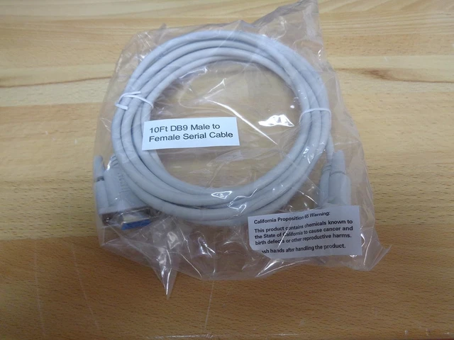 Alt view image 3 of 3 - Brecknell, 1140-13842, 10 ft RS-232C, 9 pin Male to Female Serial Cable