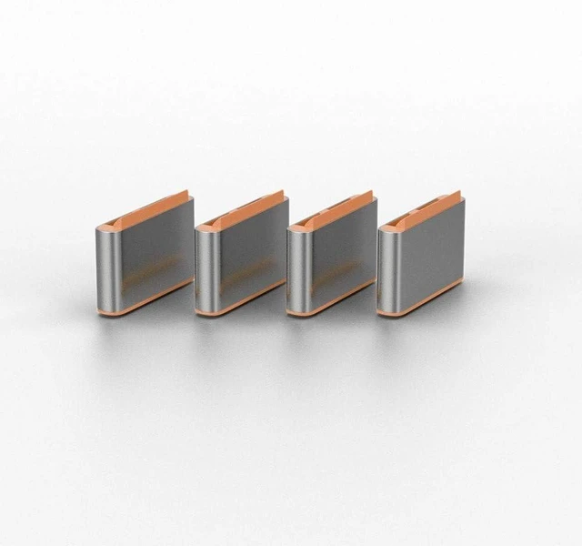 Alt view image 2 of 4 - Lindy USB Type C Port Blockers Without Key, Orange - Pack of 10