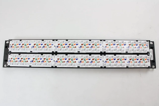 Alt view image 2 of 4 - P6E48U - Hubbell Nextspeed Category 6 Universal Patch Panel, Black, 48-Port