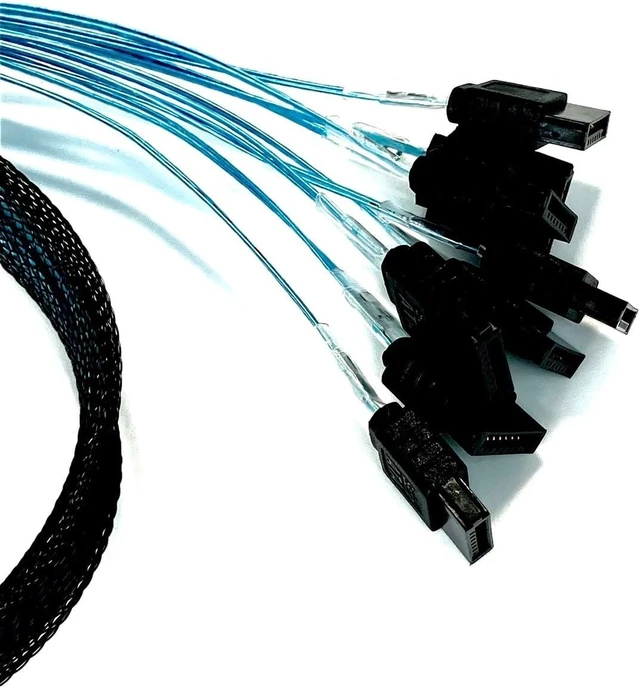 Alt view image 3 of 3 - 1 Meter Oculink 4i Cable: Oculink 4i to Oculink 4i High-Speed Cable - Buy 50CM Oculink 8i to 8X SATA for Efficient Data Transfer and Reliable Connectivity