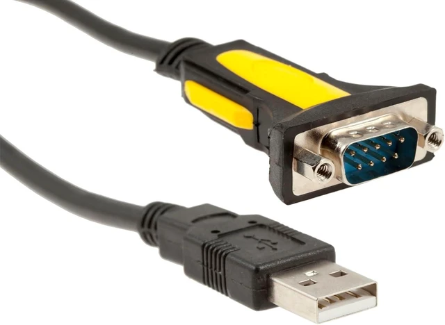 Main image of CablesAndKits USB to Serial Adapter Cable, USB A to DB9 RS232, 70 Inch