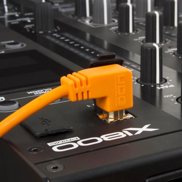 Alt view image 5 of 7 - UDG Ultimate USB Cable - USB 2.0 A-B - High-Speed, Audio Optimized - Orange, Angled, 9.8 ft (U95006OR)