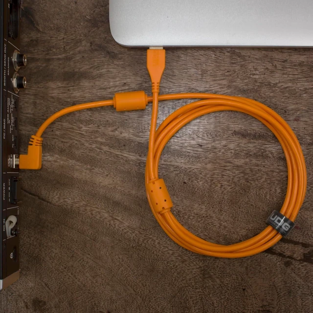 Alt view image 3 of 7 - UDG Ultimate USB Cable - USB 2.0 A-B - High-Speed, Audio Optimized - Orange, Angled, 9.8 ft (U95006OR)