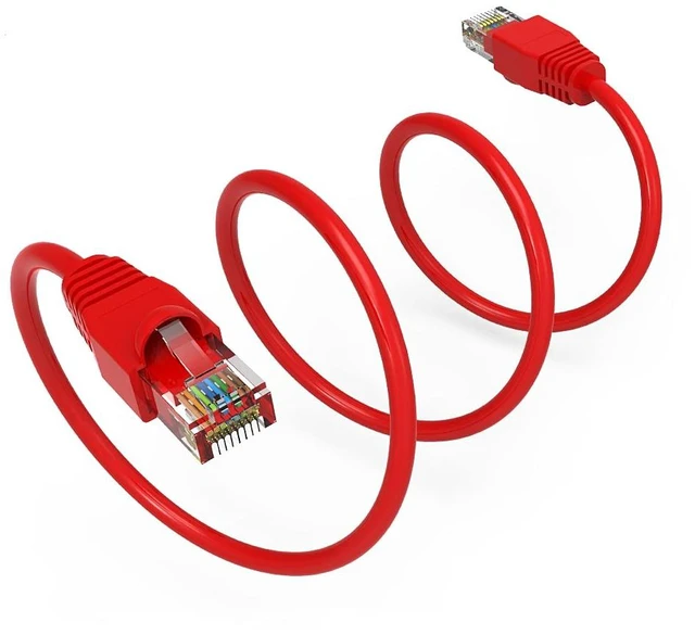 Alt view image 3 of 4 - FireFold Cat6A Ethernet Patch Cable 500MHZ 10GBPS High-Speed Internet Cable LAN Wire for Computer Networks 75ft Red