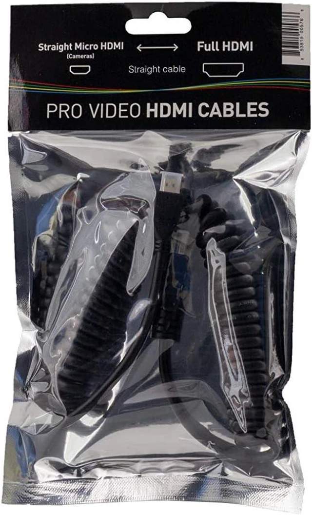 Alt view image 3 of 3 - ATOMOS Micro HDMI to Full HDMI Cable, Curled, 19.7 inches (50 cm) (25.6 inches (65 cm) Extension Compatible, ATOMCAB014