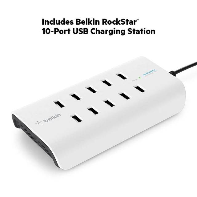 Alt view image 5 of 7 - Belkin B2B161 Store and Charge Go w/ Fixed Dividers (USB Classroom Charging Station for Laptops, Tablets)